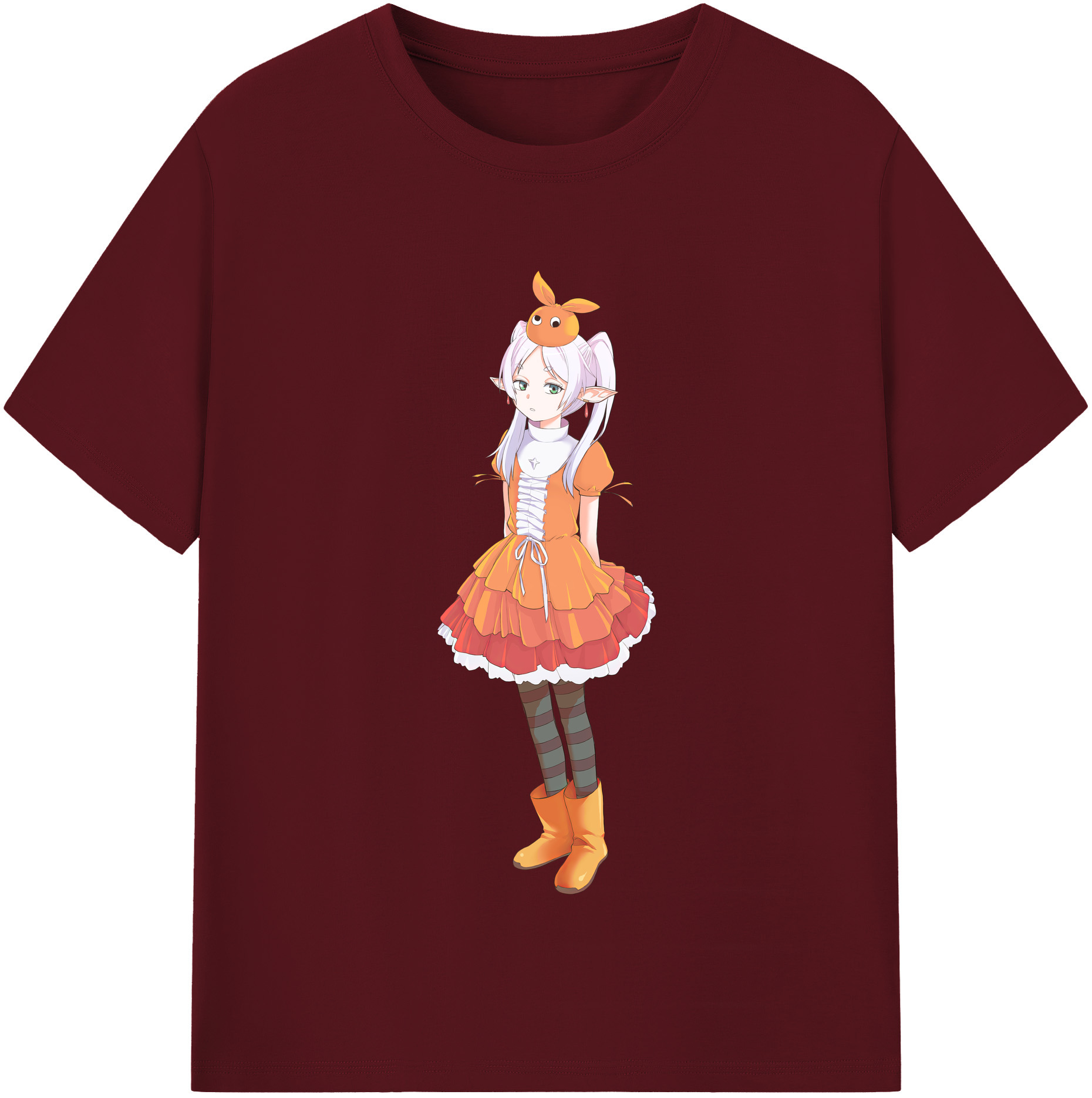 （画像用） 葬送のフリーレン Frieren 綿100％半袖Tシャツ（フロントプリント）